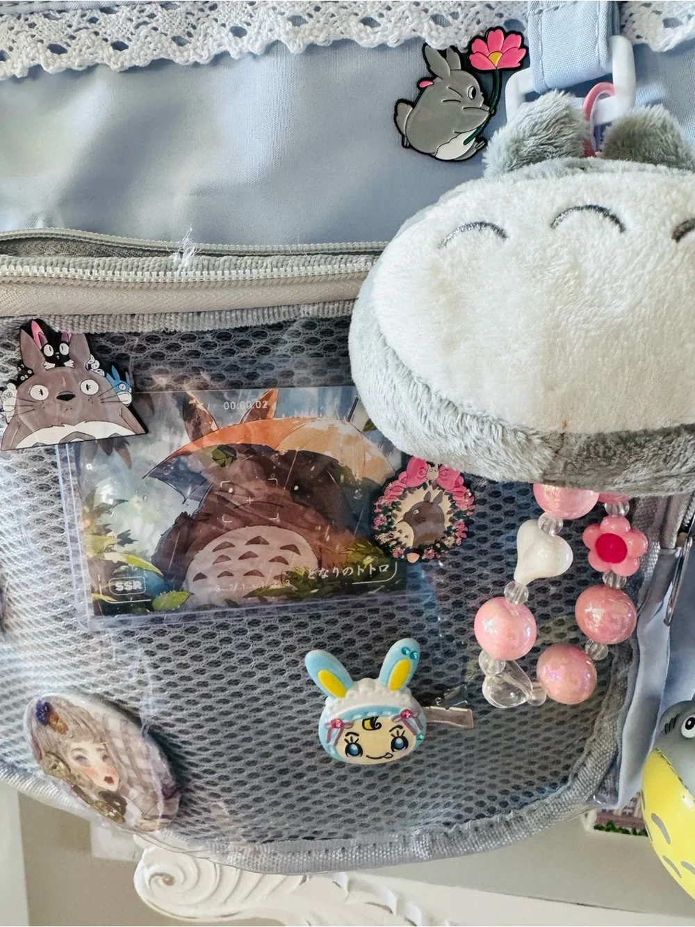 Fully LOADED Kawaii Coquette Lolita Ita Bag! Light Blue Beauty!